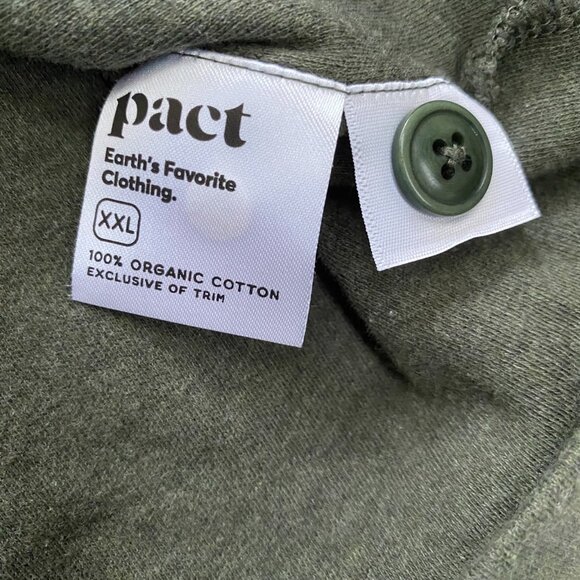 Pact Womens Organic Cotton Airplane Blazer Sz XXL Green Jacket Relaxed Casual - Picture 4 of 8